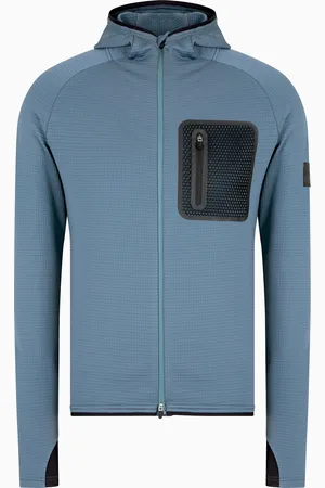 EA7 Sudadera tipo cárdigan Dynamic Athlete de tejido técnico elástico