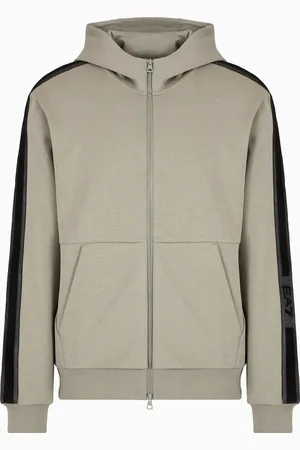 EA7 Sudadera con capucha de punto de algodón Logo Series