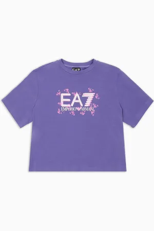EA7 Camiseta Logo Series Girl de algodón elástico