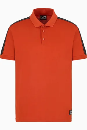 EA7 Polo de punto de algodón Logo Series