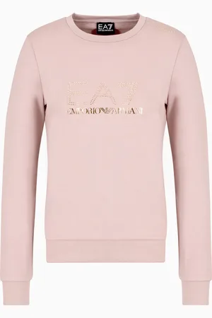 EA7 Sudadera de cuello redondo de mezcla de viscosa elástica Evolution