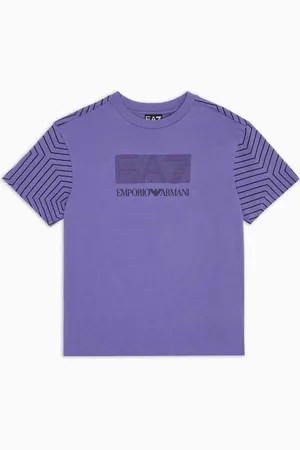 EA7 Camiseta de algodón con estampado Visibility Boy