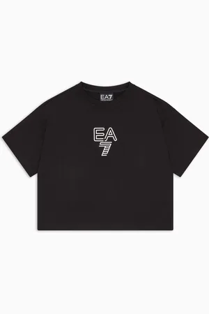 EA7 Camiseta de cuello redondo de algodón Visibility Girl