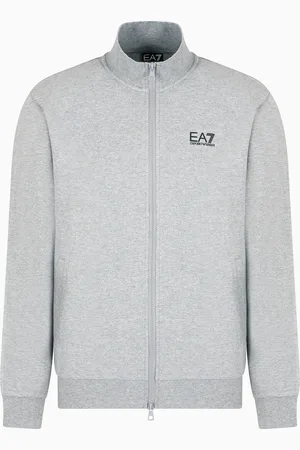 EA7 Sudadera tipo cárdigan de algodón Core Identity