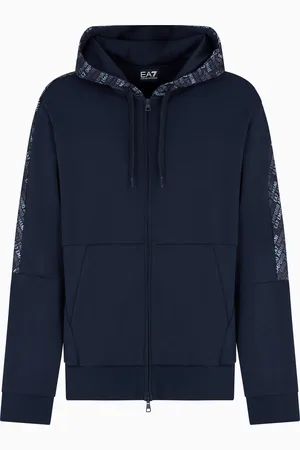 EA7 Sudadera con capucha Logo Series en mezcla de algodón