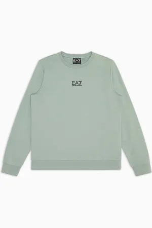 EA7 Sudadera de cuello redondo de algodón Core Identity Boy