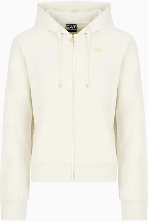 EA7 Sudadera Core Lady con capucha de algodón elástico