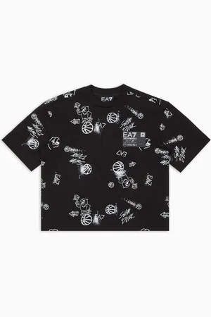 EA7 Camiseta Graphic Series Boy en punto de algodón