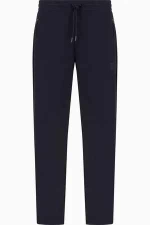 EA7 Pantalones de interlock mezcla de algodón Lux Identity