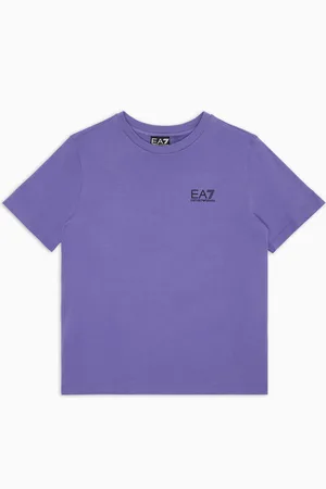 EA7 Camiseta de cuello redondo Core Identity Boy de algodón