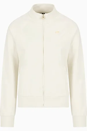EA7 Sudadera tipo cárdigan Core Lady de algodón elástico