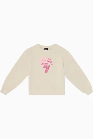 EA7 Sudadera de cuello redondo de algodón elástico Visibility Girl