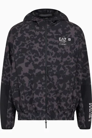 EA7 Sudadera tipo cárdigan Visibility de tejido técnico elástico