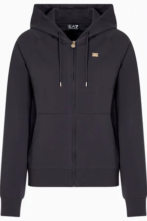 EA7 Sudadera Core Lady con capucha de algodón elástico