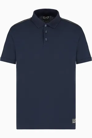 EA7 Polo de punto de algodón Logo Series
