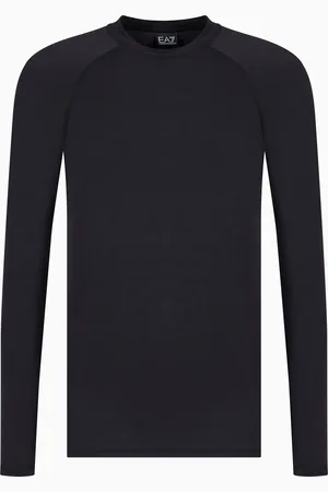 EA7 Camiseta de cuello redondo y manga larga en lycra