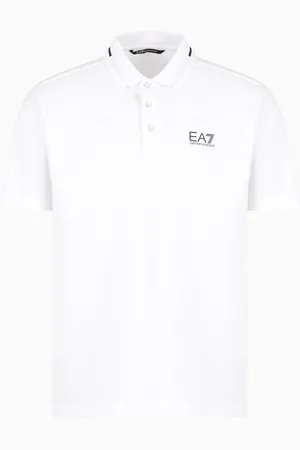 EA7 Polo Tennis Club de piqué de algodón elástico