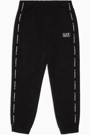 EA7 Pantalones de chándal Logo Series Boy de algodón
