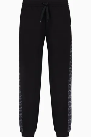 EA7 Pantalones de chándal Logo Series en mezcla de algodón