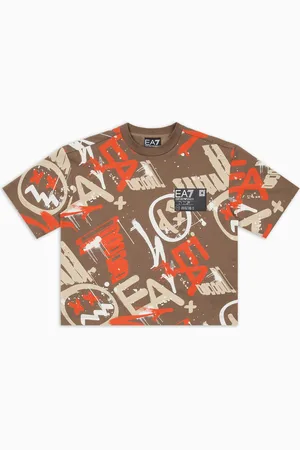 EA7 Camiseta Graphic Series Boy en punto de algodón