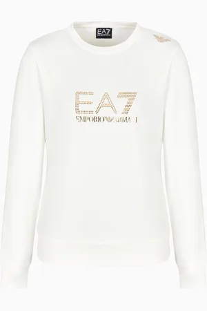 EA7 Sudadera de cuello redondo de mezcla de viscosa elástica Evolution