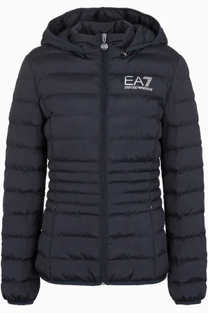EA7 Chaqueta acolchada Core Lady de tejido técnico reciclado con capucha