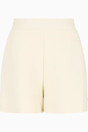 EA7 Pantalones cortos de mezcla de algodón elástico
