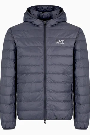 EA7 Chaqueta de plumas plegable Core Identity con capucha