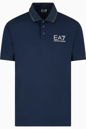 EA7 Polo de manga corta Gold Label de punto de viscosa
