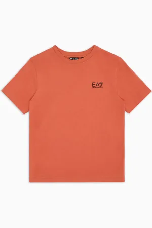 EA7 Camiseta de cuello redondo Core Identity Boy de algodón