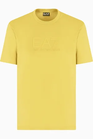 EA7 Camiseta de cuello redondo Visibility de algodón