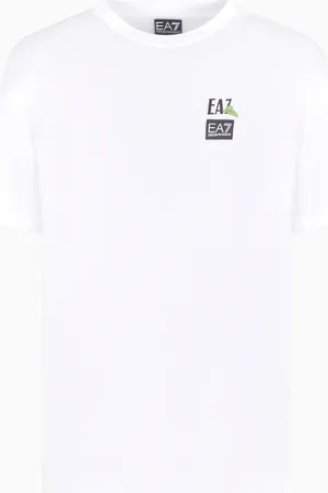 EA7 Camiseta de cuello redondo Graphic Series de punto de algodón
