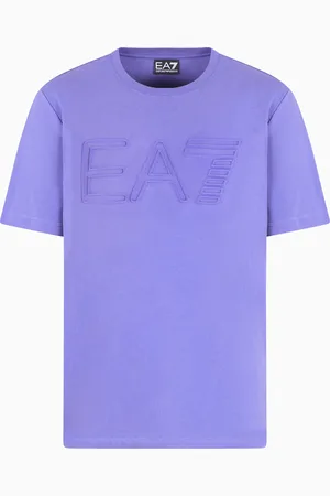 EA7 Camiseta Logo Series de manga corta de punto de algodón orgánico