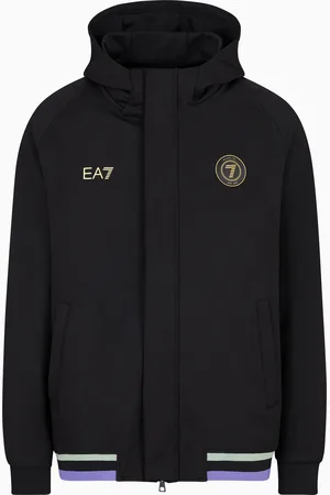 EA7 Sudadera con capucha de sarga elástica Soccer