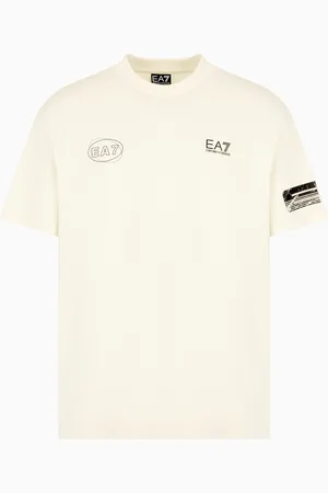 EA7 Camiseta de cuello redondo Graphic Series de punto de algodón