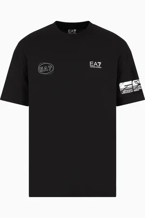 EA7 Camiseta de cuello redondo Graphic Series de punto de algodón