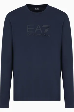 EA7 Camiseta Visibility de manga larga de algodón elástico
