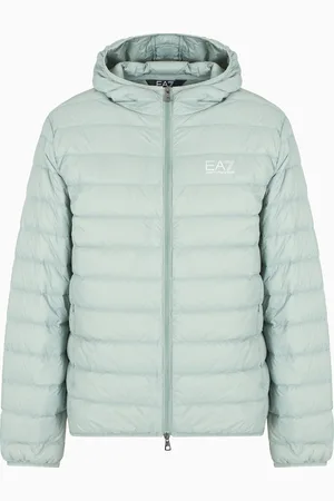 EA7 Chaqueta de plumas plegable Core Identity con capucha