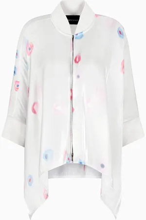 Emporio Armani Blusa de viscosa líquida con estampado floral integral