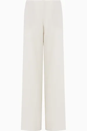 Emporio Armani Pantalones palazzo en tejido de triacetato Icon