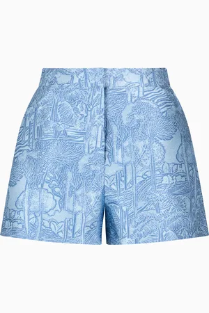 Emporio Armani Pantalones cortos de tejido jacquard con motivo exótico