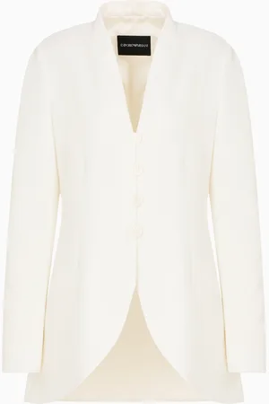 Emporio Armani Blazer de cady efecto crepé