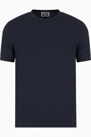 Giorgio Armani Camiseta Icon de punto de viscosa el??stico con cuello redondo
