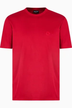 Giorgio Armani Camiseta de interlock de algod??n con logotipo bordado