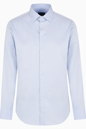 Giorgio Armani Camisa regular fit de sarga de algod??n