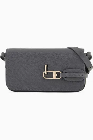Giorgio Armani Minibolso bandolera de cuero plena flor