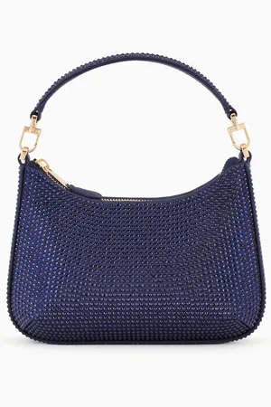 Giorgio Armani Bolso hobo la Prima tama??o mini de raso y strass