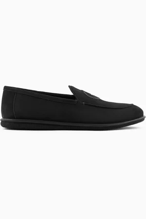 Giorgio Armani Mocasines de ante con logotipo bordado