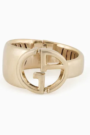 Giorgio Armani Pulsera contorneada con logotipo GA