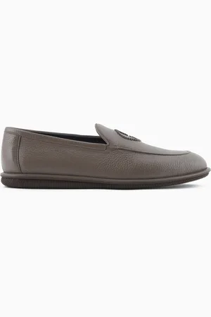 Giorgio Armani Mocasines de ante con logotipo bordado